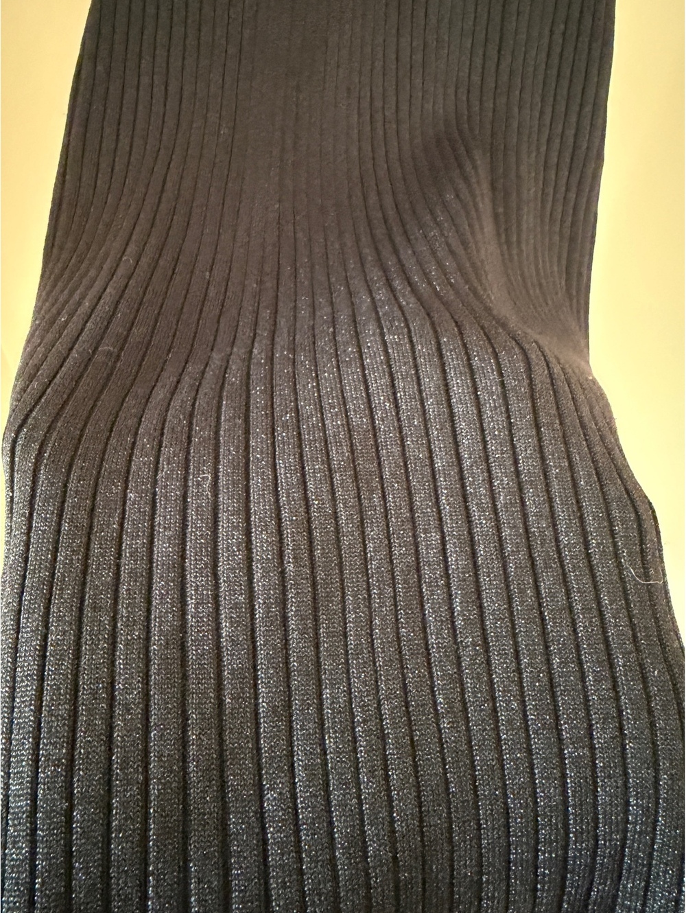 S NOLI black shimmer ribbed dress - Picture 3 of 4